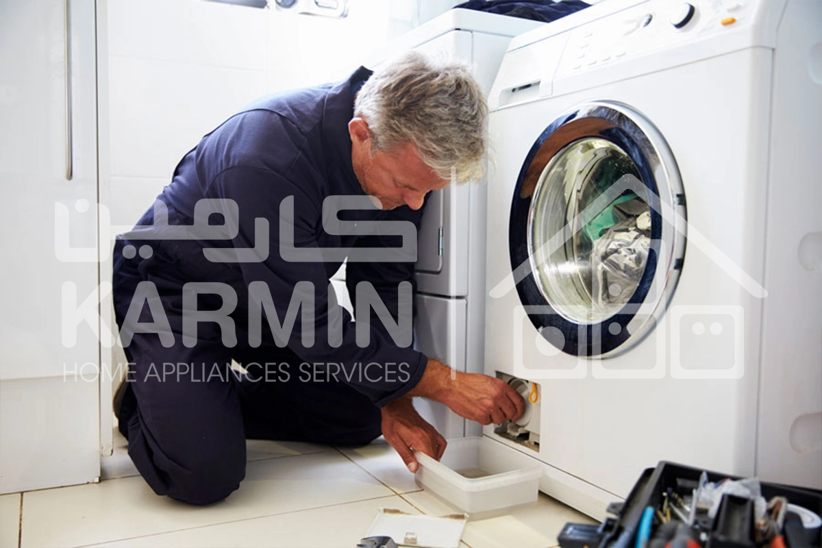 خرابی المنت علت تمیز نشستن ماشین لباسشویی