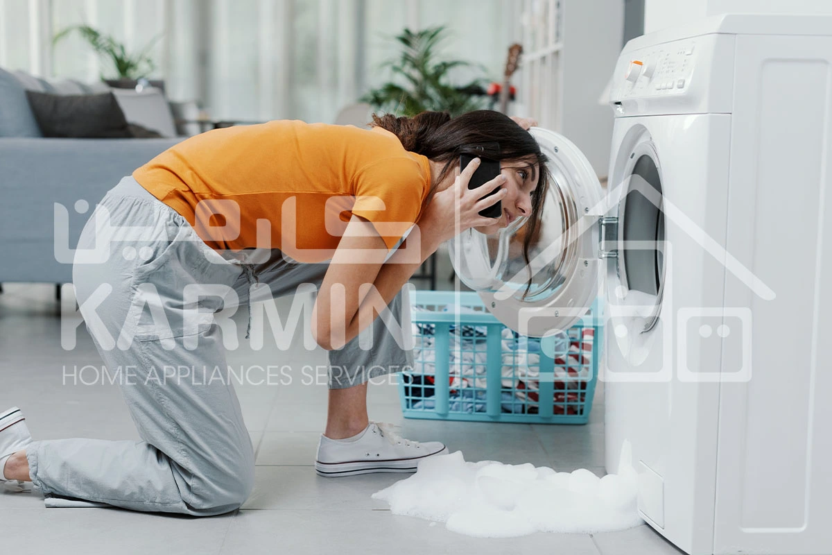 علت ماندن کف در ماشین لباسشویی سامسونگ
