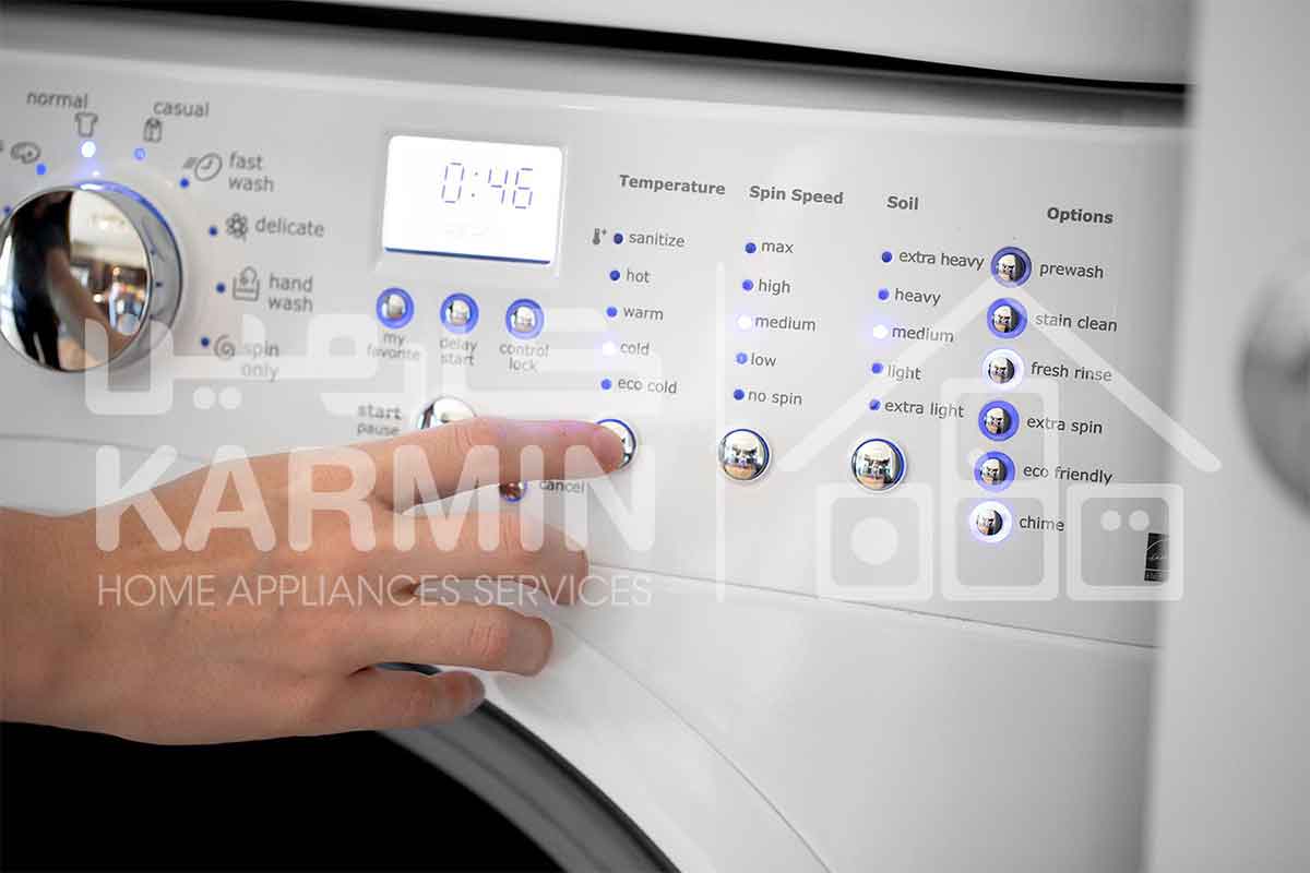 کاربرد دکمه ها و برنامه های شستشوی ماشین لباسشویی