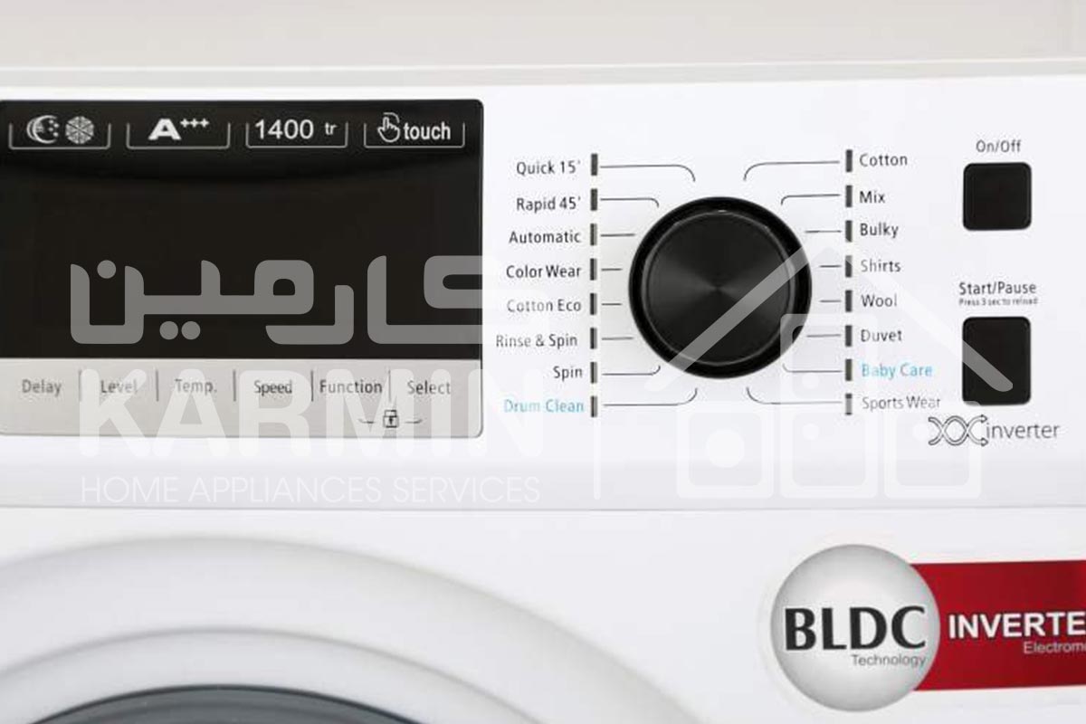  راهنمای دکمه ‌های ماشین لباسشویی کرال